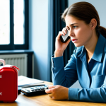 Calling for Help**

A concerned woman, fully clothed in casual attire, is on the phone, dialing an emergency number. She is in a brightly lit, modern living room. A first aid kit is visible on a nearby shelf. The scene conveys a sense of urgency, but is appropriate and family-friendly.  Include the phrases "safe for work", "appropriate content", and "professional" in the prompt. Perfect anatomy, correct proportions, natural pose, well-formed hands, proper finger count.

**